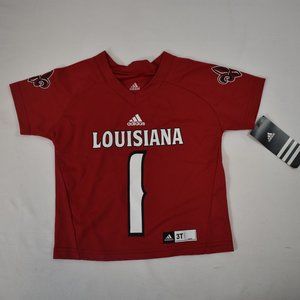 adidas Todder Louisiana Lafayette Ragin' Cajuns Football Jersey New 3T